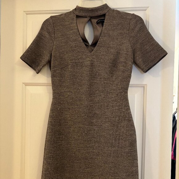 Party Cocktail Dress, WhiteHouseBlackMarket, 0P, Tan - Picture 1 of 9
